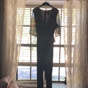 Sheer Floral Jumpsuit